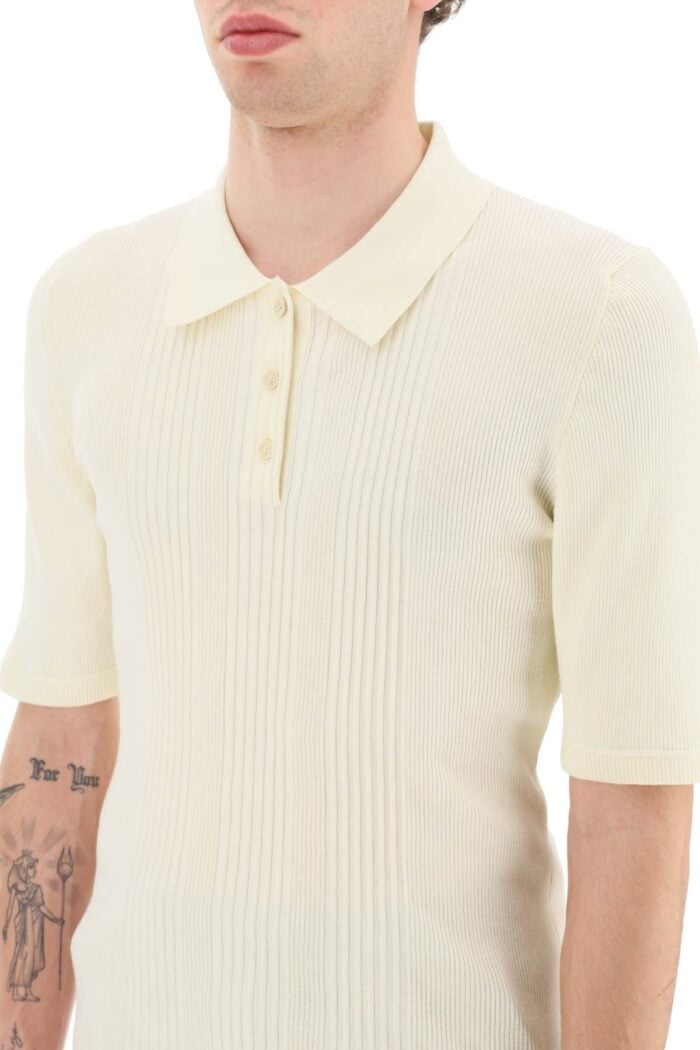 Maison Margiela Ribbed Stretch Polo Shirt