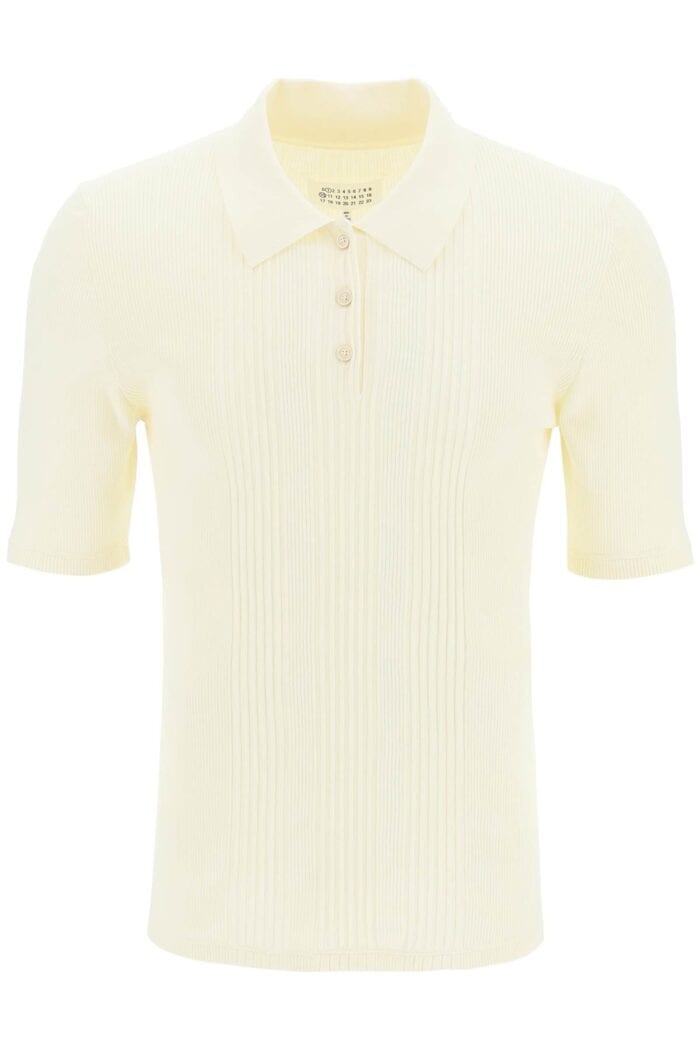 Maison Margiela Ribbed Stretch Polo Shirt