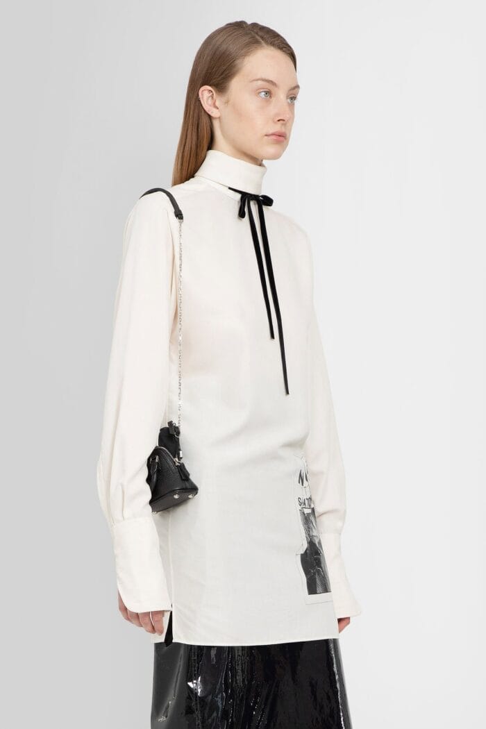 MAISON MARGIELA Snatched Print Turtleneck Top