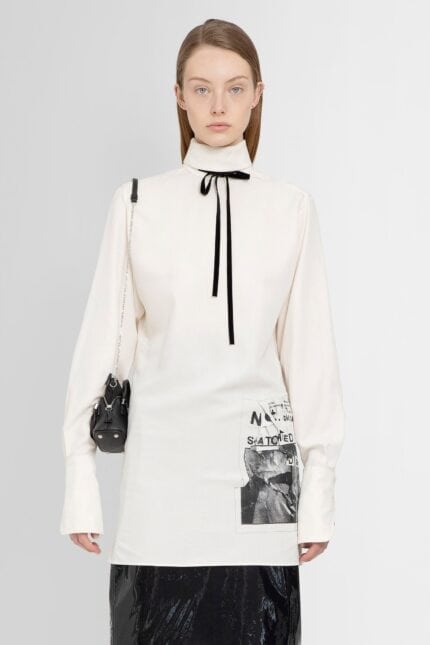 MAISON MARGIELA Snatched Print Turtleneck Top