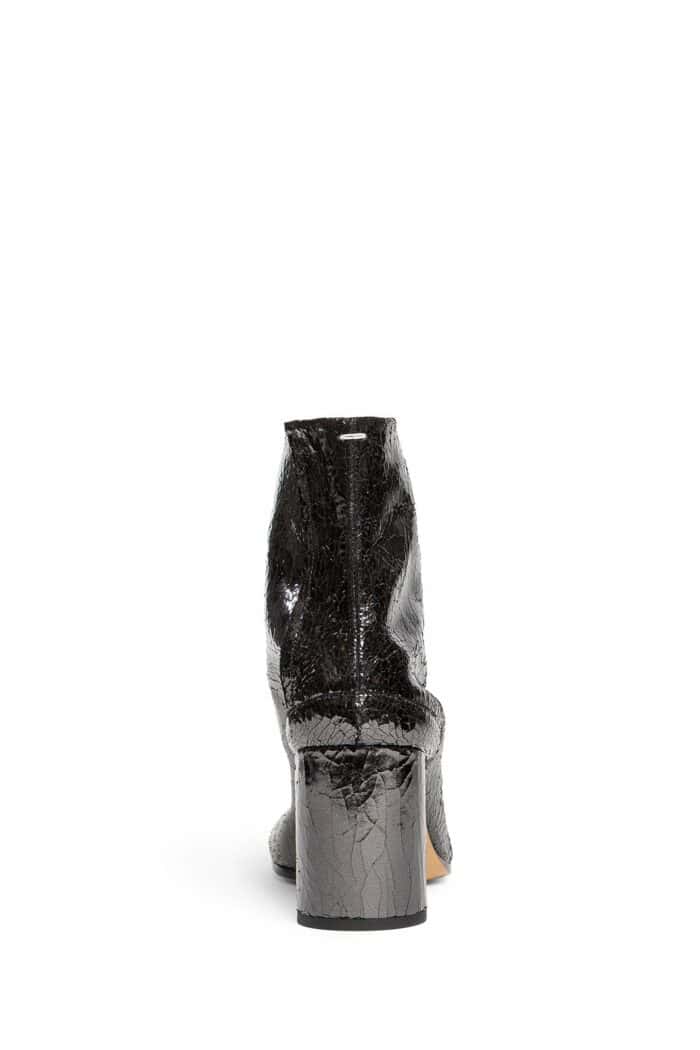 MAISON MARGIELA Tabi Ankle Boots In Crackled Mirror Leather