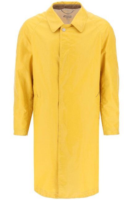 MAISON MARGIELA Trench Coat In Worn-out Effect Coated Cotton