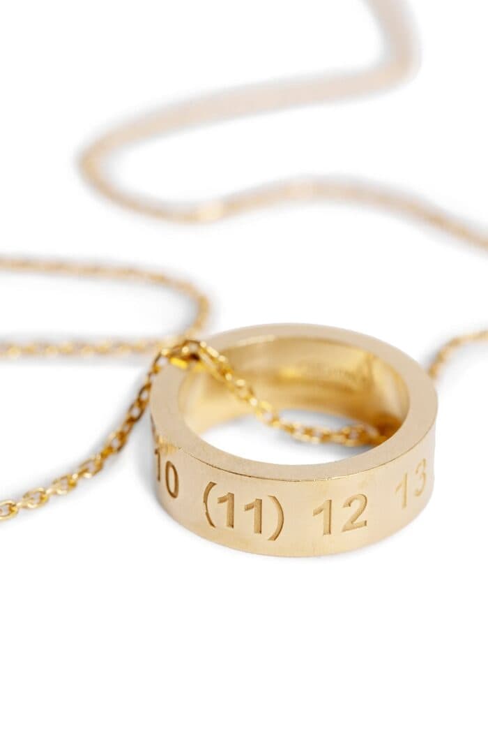 MAISON MARGIELA Vermeil Numeric Logo Ring Necklace