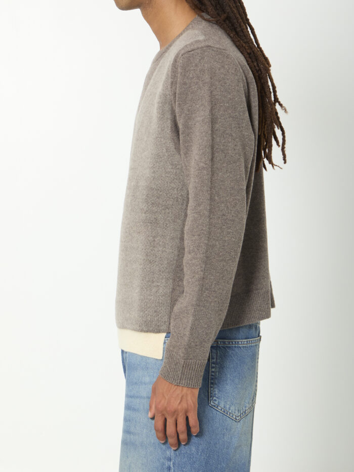 Maison Margiela Virgin wool crewneck sweater in fused knit