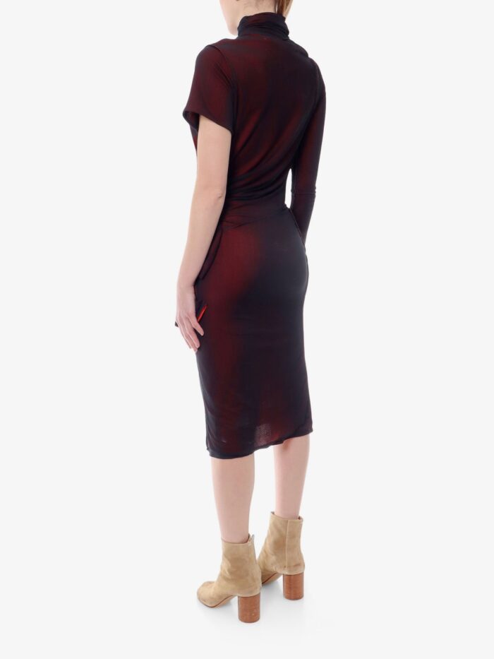 Maison Margiela Viscose Dress With Asymmetric Sleeves
