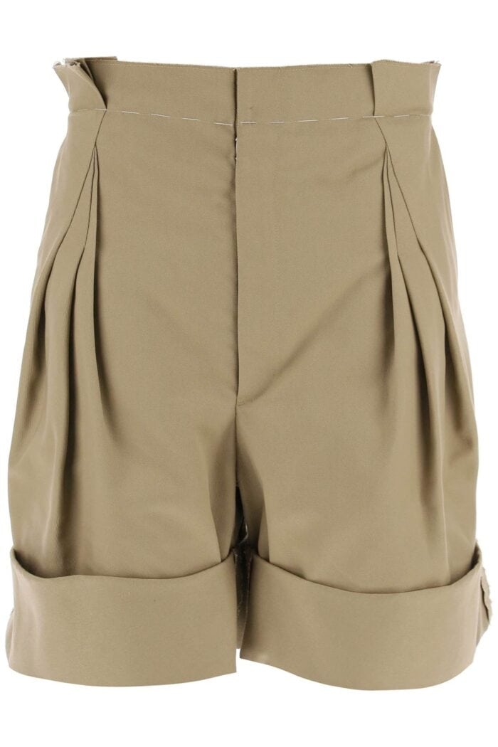 MAISON MARGIELA Wide-legged Chino Bermuda Shorts With