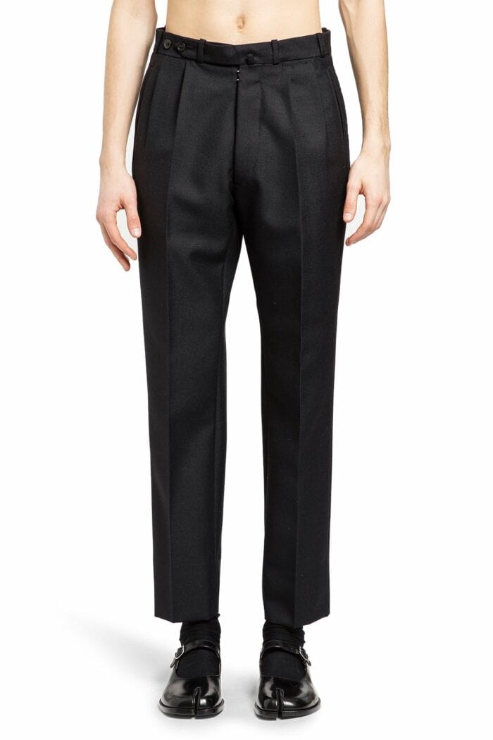 MAISON MARGIELA Wool Mohair Tapered Trousers