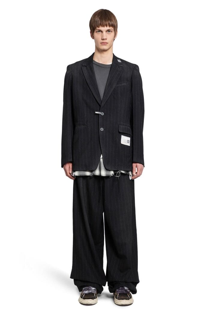 MAISON MIHARA YASUHIRO Aged Pinstriped Wide Trousers