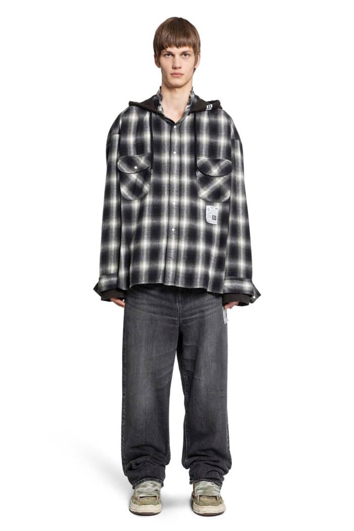 MAISON MIHARA YASUHIRO Check Hooded Shirt