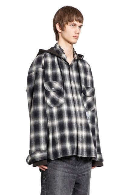 MAISON MIHARA YASUHIRO Check Hooded Shirt