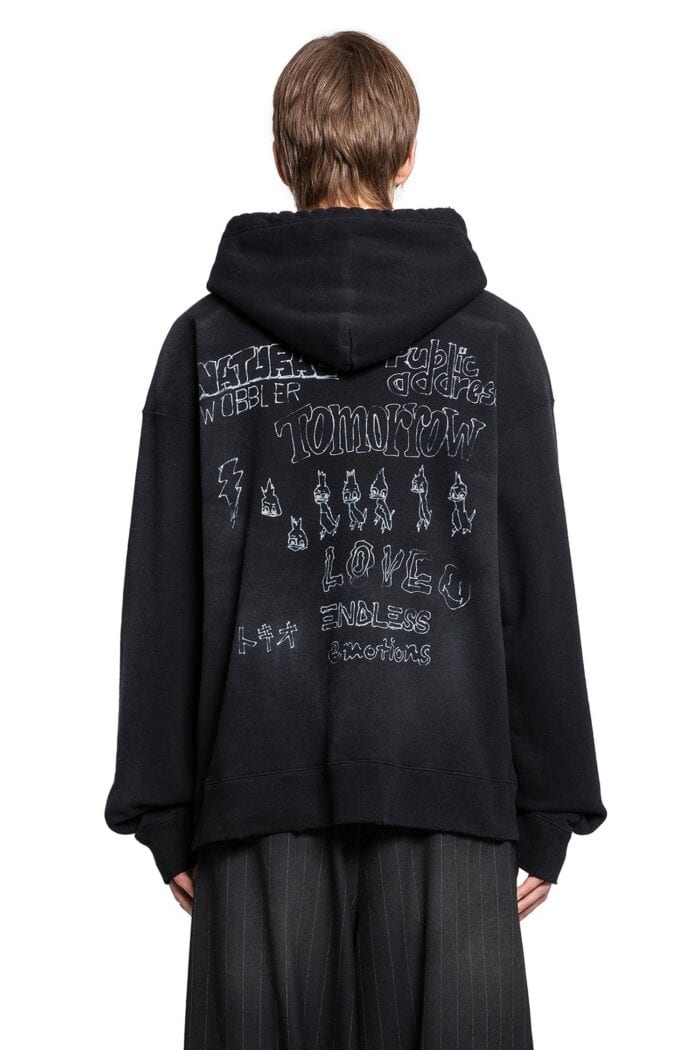 MAISON MIHARA YASUHIRO Distressed Printed Hoodie