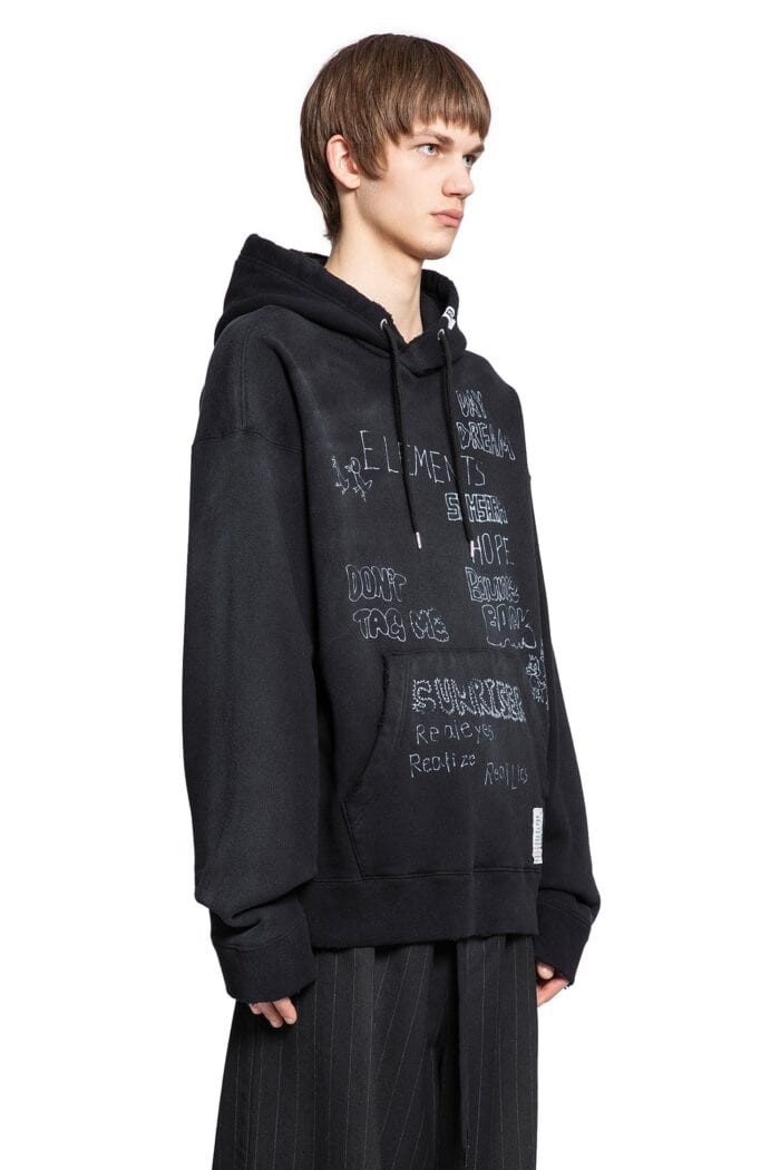 MAISON MIHARA YASUHIRO Distressed Printed Hoodie