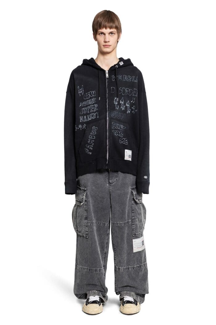 MAISON MIHARA YASUHIRO Distressed Zip-up Hoodie