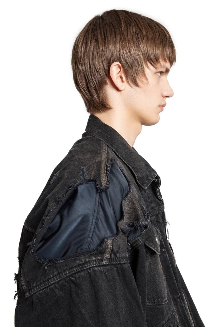 MAISON MIHARA YASUHIRO Layered Denim X Flight Jacket