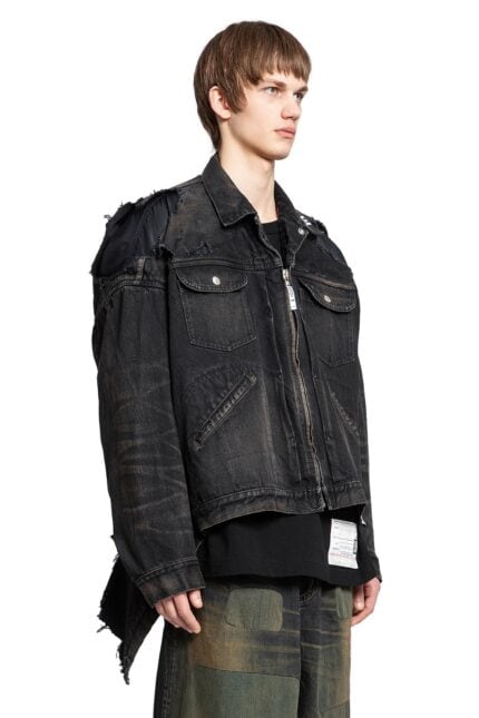 MAISON MIHARA YASUHIRO Layered Denim X Flight Jacket