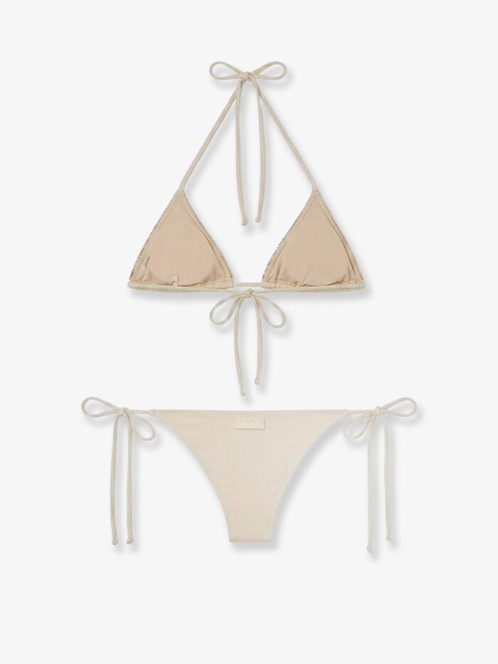 Mc2 Saint Barth Maleah Bikini In Nylon With All-over Rhinestone Detail