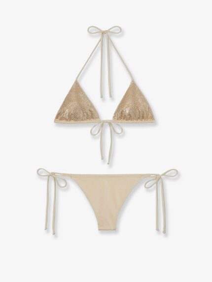 MC2 SAINT BARTH Maleah Bikini In Nylon With All-over Rhinestone Detail