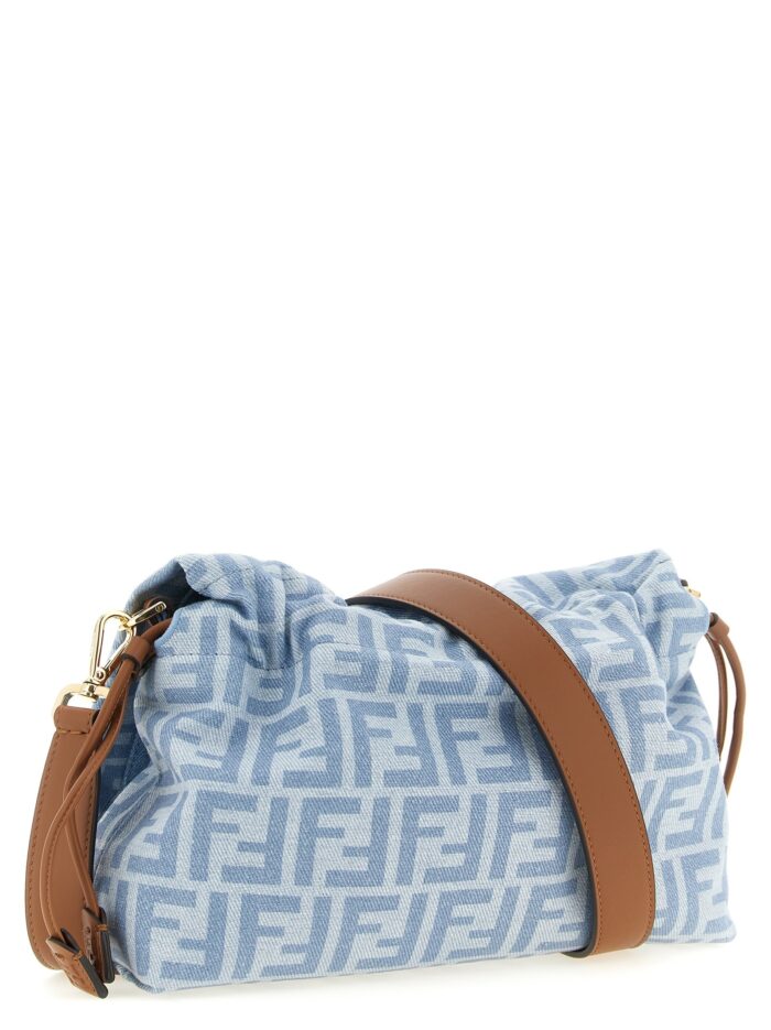 Fendi Mamma Baguette Light Denim Crossbody Bag