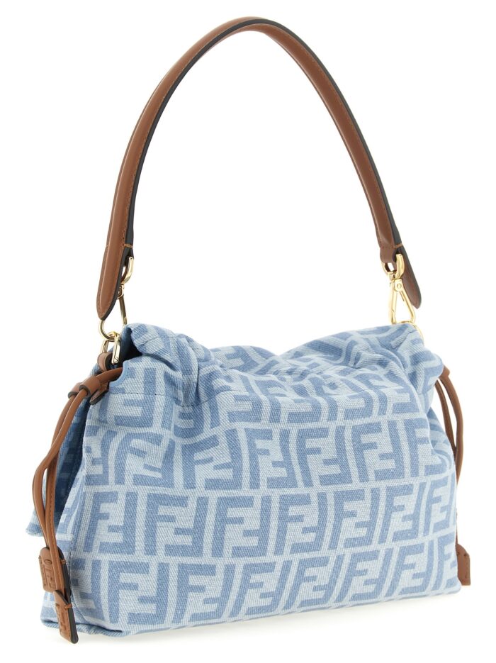 Fendi Mamma Baguette Light Denim Crossbody Bag