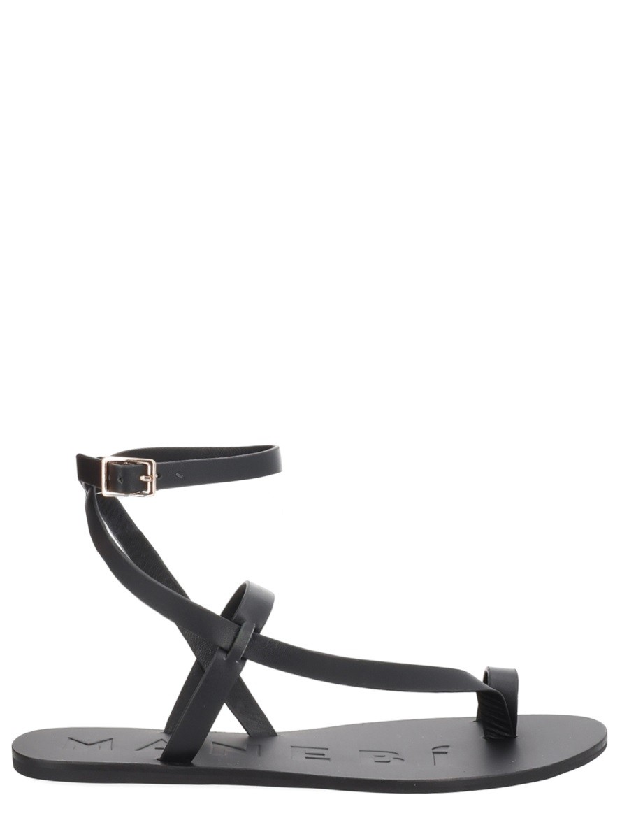 MANEBI SANDALO IN PELLE