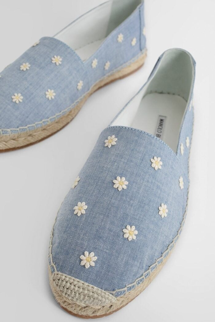 MANOLO BLAHNIK Susille Chambray Espadrilles