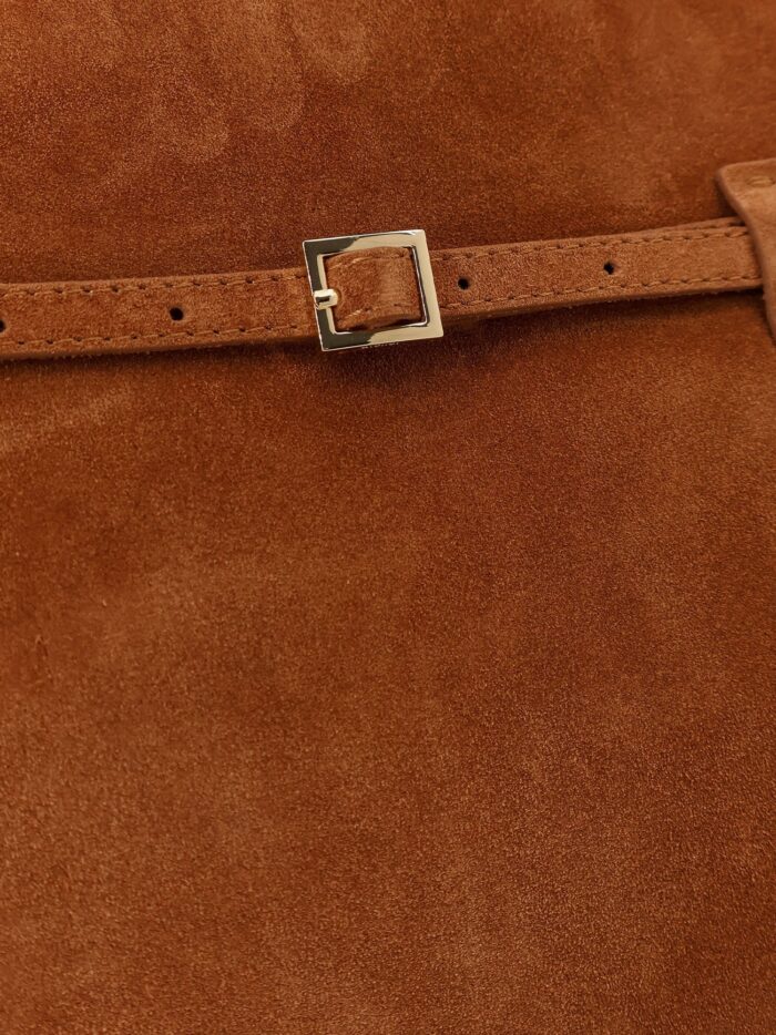 MANU ATELIER Le Cambon 35 Suede Shoulder Bag