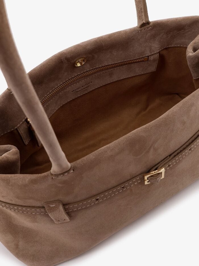 MANU ATELIER Le Cambon East West Suede Shoulder Bag