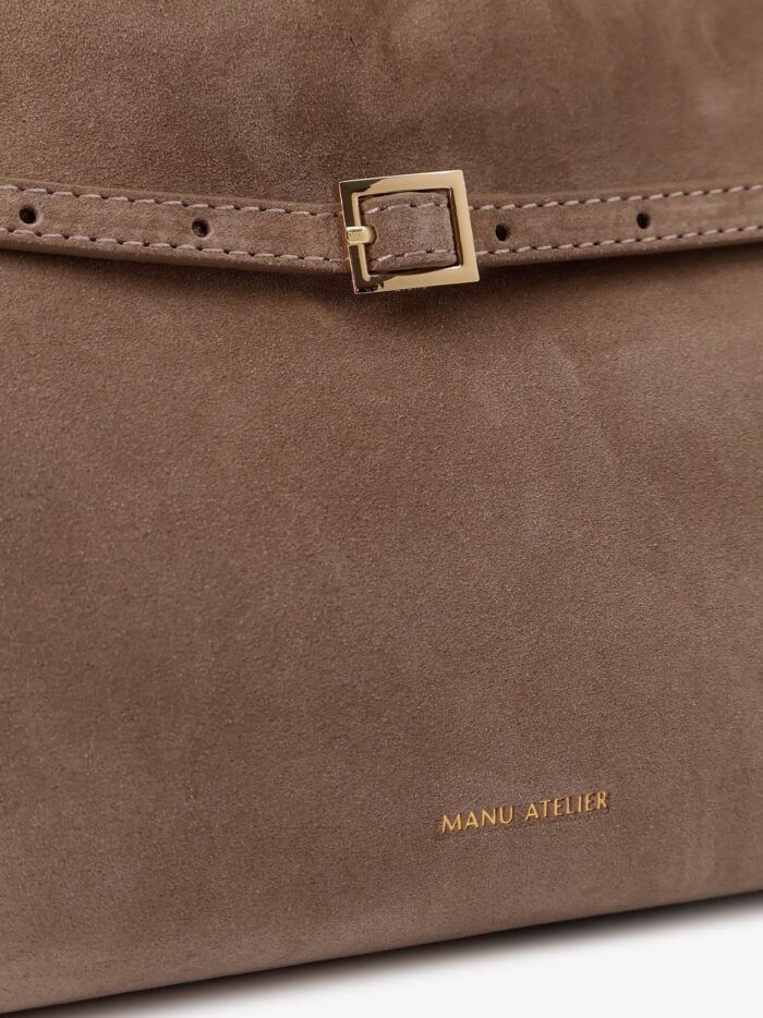 MANU ATELIER Le Cambon East West Suede Shoulder Bag
