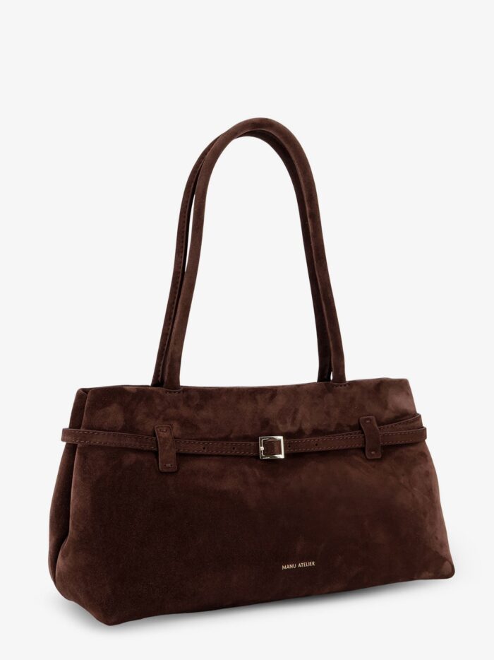 MANU ATELIER Le Cambon East West Suede Shoulder Bag