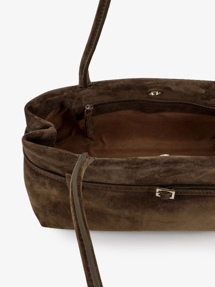 MANU ATELIER Le Cambon East West Suede Shoulder Bag