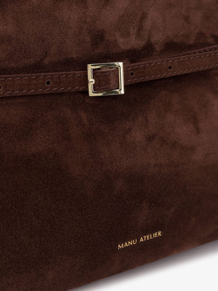 MANU ATELIER Le Cambon East West Suede Shoulder Bag