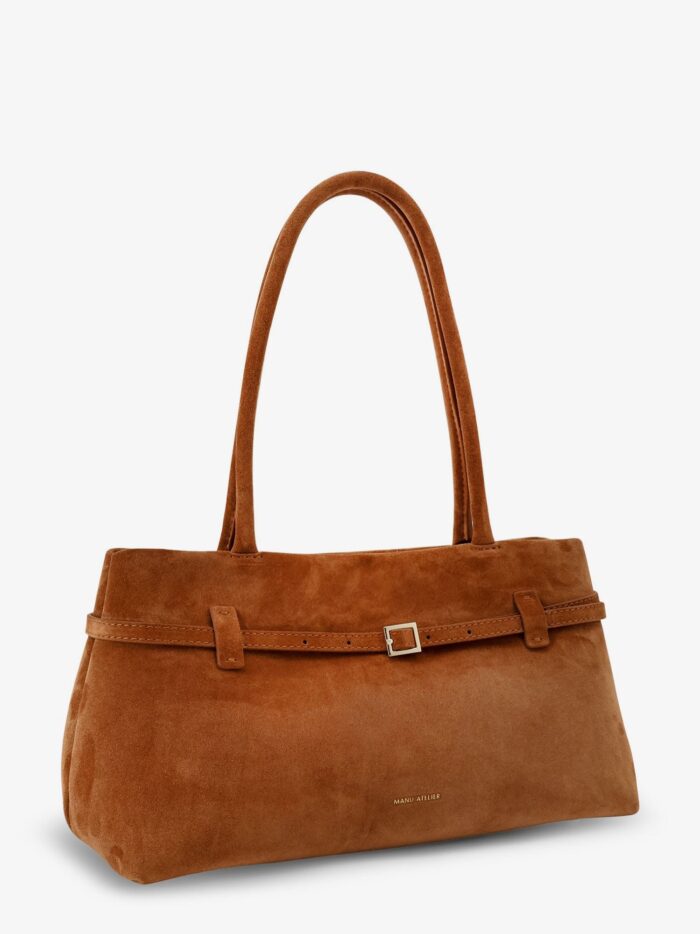 MANU ATELIER Le Cambon East West Suede Shoulder Bag