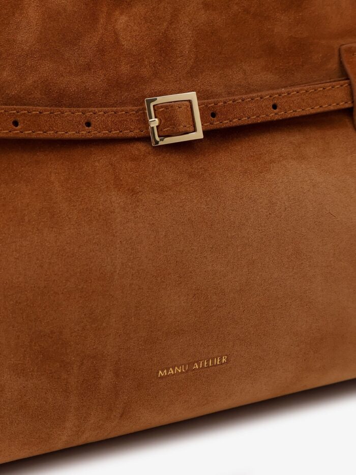 MANU ATELIER Le Cambon East West Suede Shoulder Bag