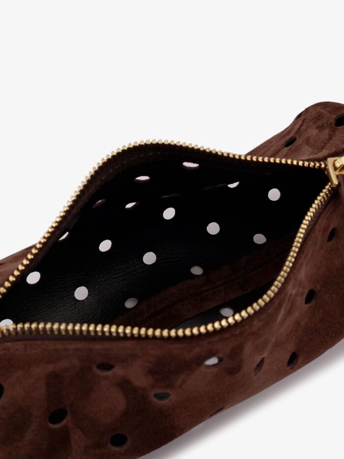 MANU ATELIER Mini Cylinder Suede Crossbody Bag