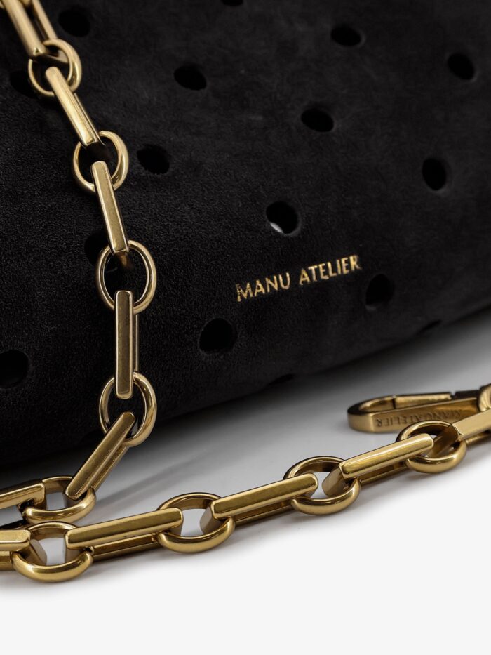 MANU ATELIER Mini Cylinder Suede Crossbody Bag