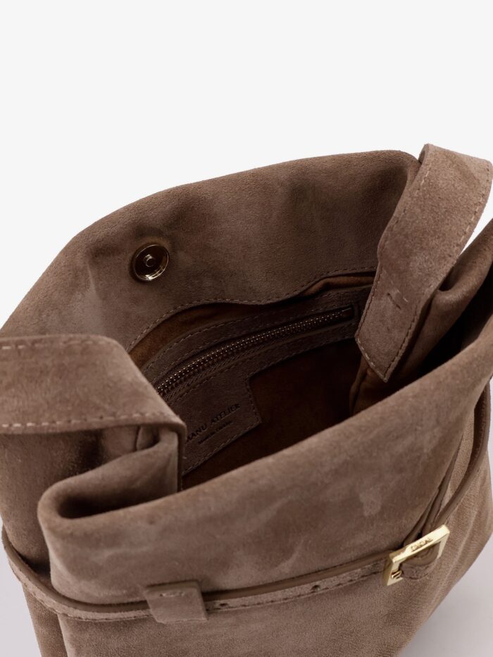 MANU ATELIER Mini Tote Du Jour Suede Shoulder Bag