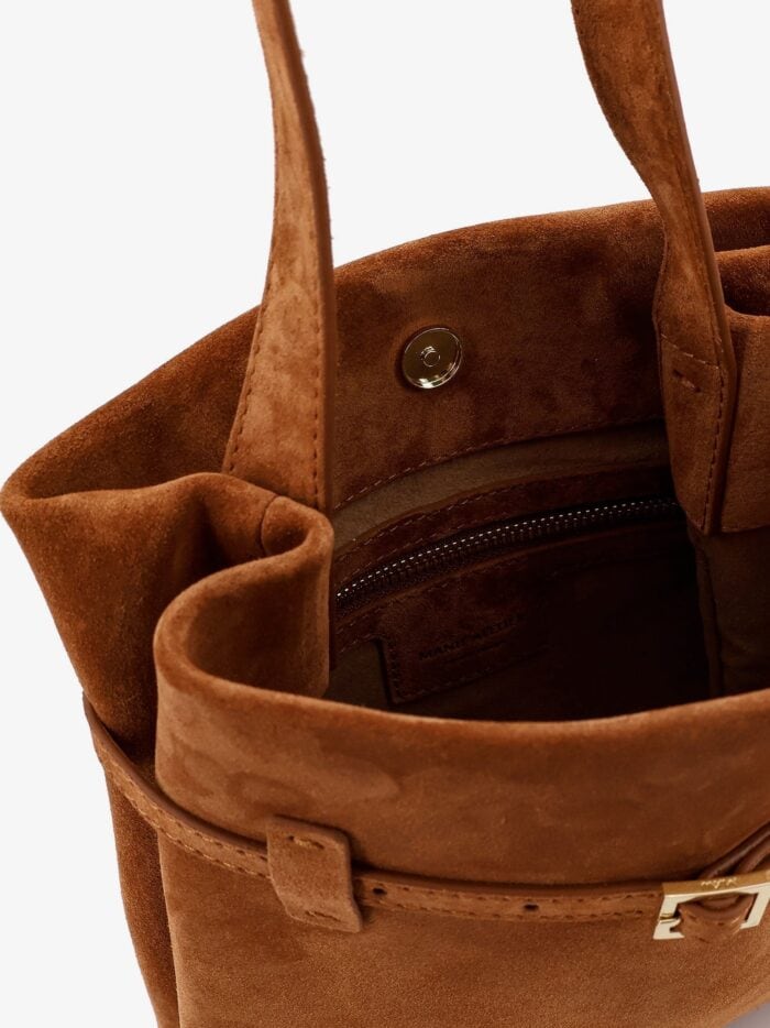 MANU ATELIER Mini Tote Du Jour Suede Shoulder Bag