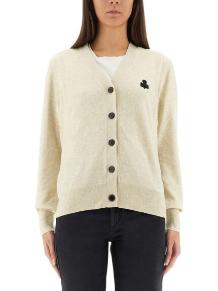 MARANT ETOILE CARDIGAN "KARIN" WITH LOGO