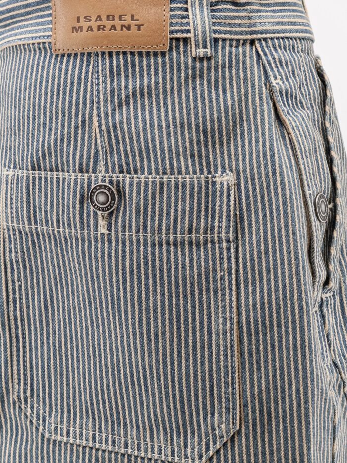 MARANT ETOILE Estera Cotton Skirt With Striped Pattern