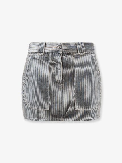 MARANT ETOILE Estera Cotton Skirt With Striped Pattern