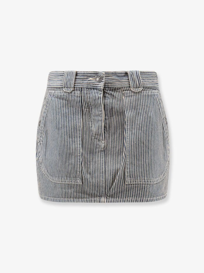 marant etoile estera cotton skirt with striped pattern MARANT ETOILE Estera Cotton Skirt With Striped Pattern
