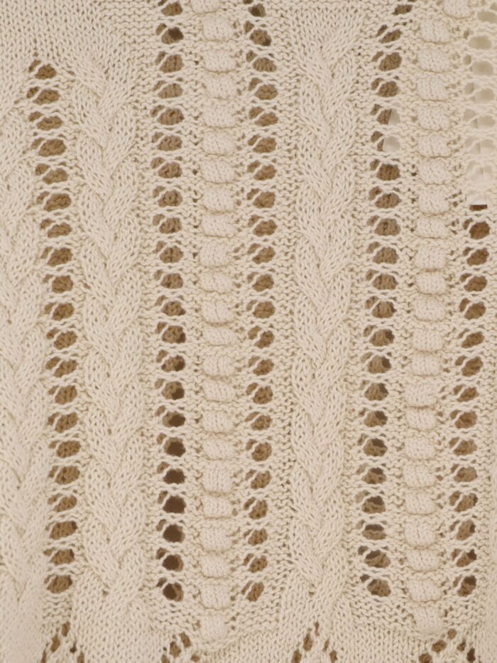 MARANT ETOILE Frilly Cotton Sweater With Ruffles Detail