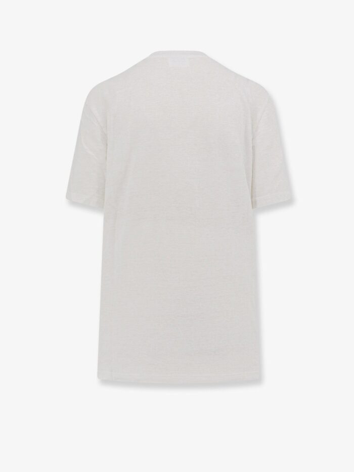 MARANT ETOILE Linen T-shirt With Laminated Logo On The Front