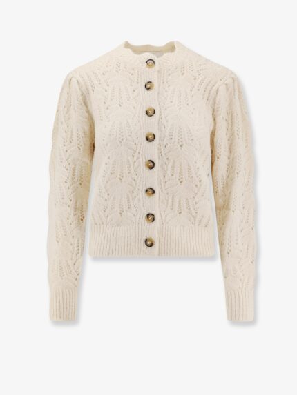 MARANT ETOILE Maxine Perforated Alpaca Blend Cardigan
