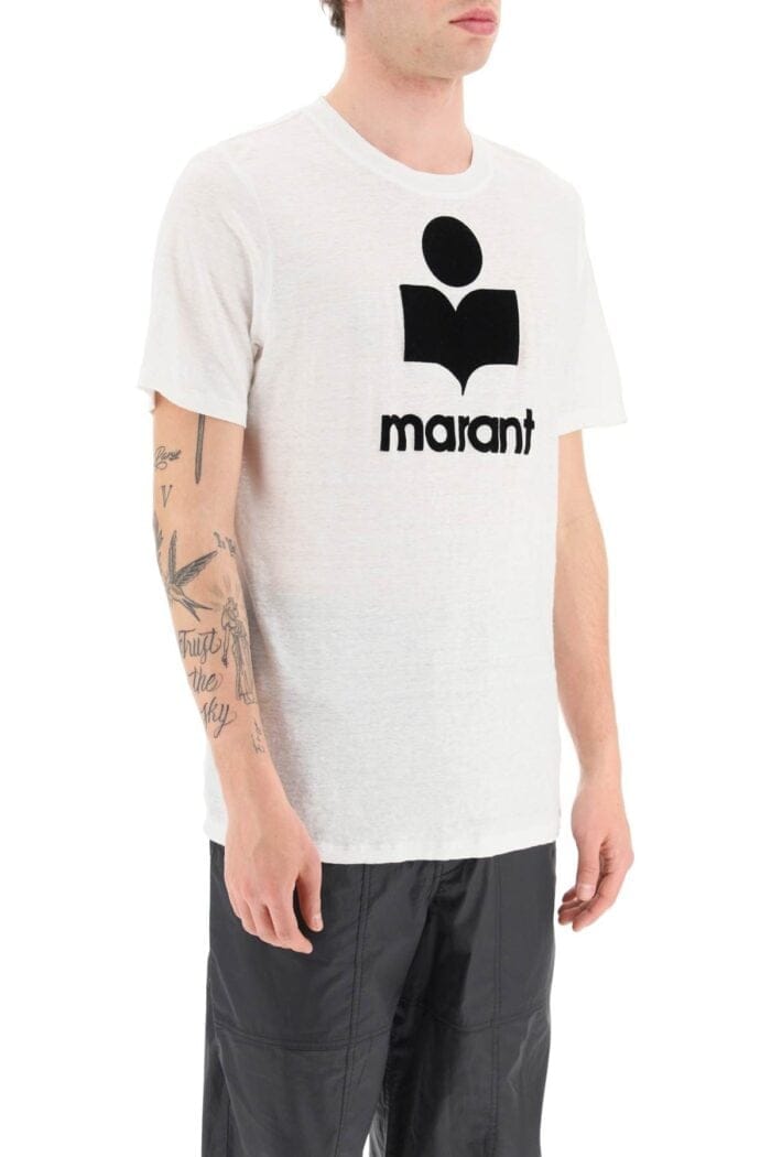 Marant 'karman' Logo Linen T-shirt