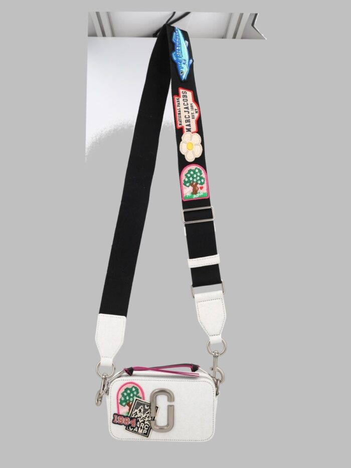 Marc Jacobs BORSA A TRACOLLA "THE CAMP PATCHWORK DENIM SNAPSHOT"