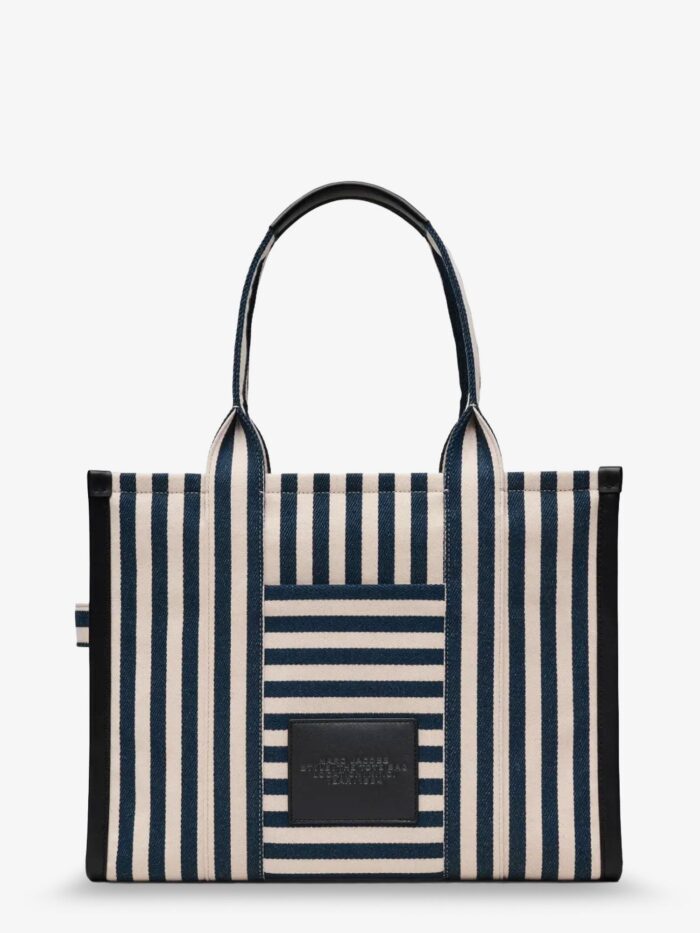 Marc Jacobs The Large Tote Canvas Handbag With Front Embroidered Logo