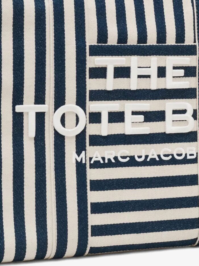 Marc Jacobs The Large Tote Canvas Handbag With Front Embroidered Logo