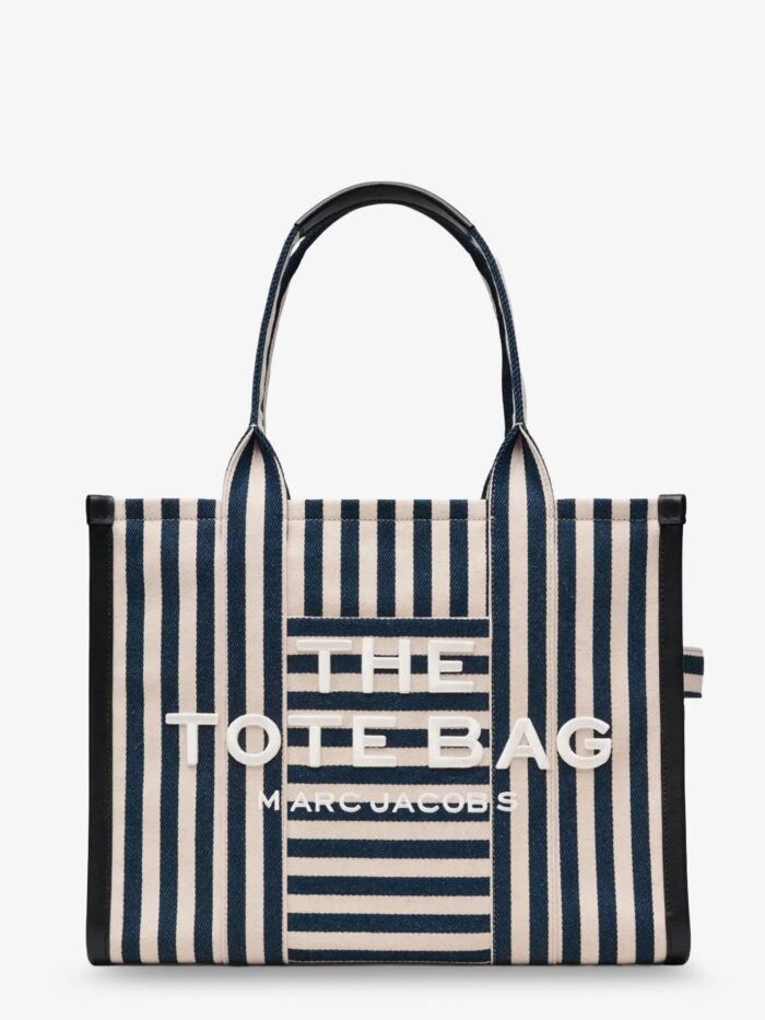 Marc Jacobs The Large Tote Canvas Handbag With Front Embroidered Logo
