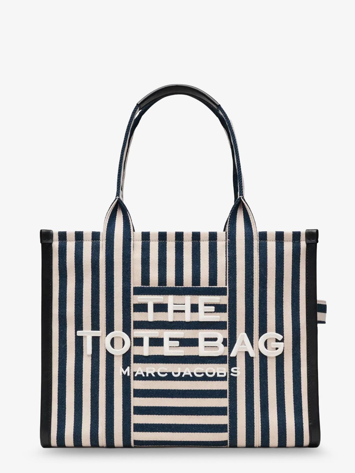 Marc Jacobs The Large Tote Canvas Handbag With Front Embroidered Logo